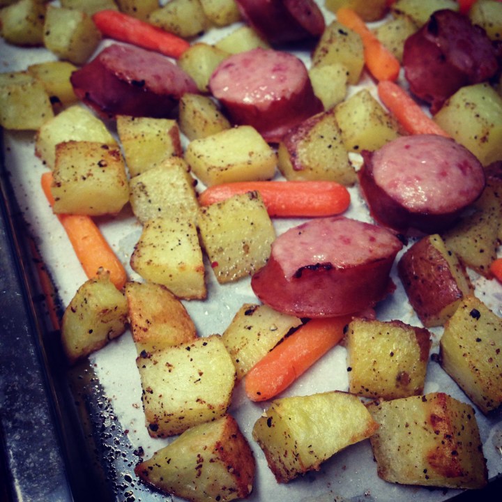 Crispy Potatoes with Smoked Sausage