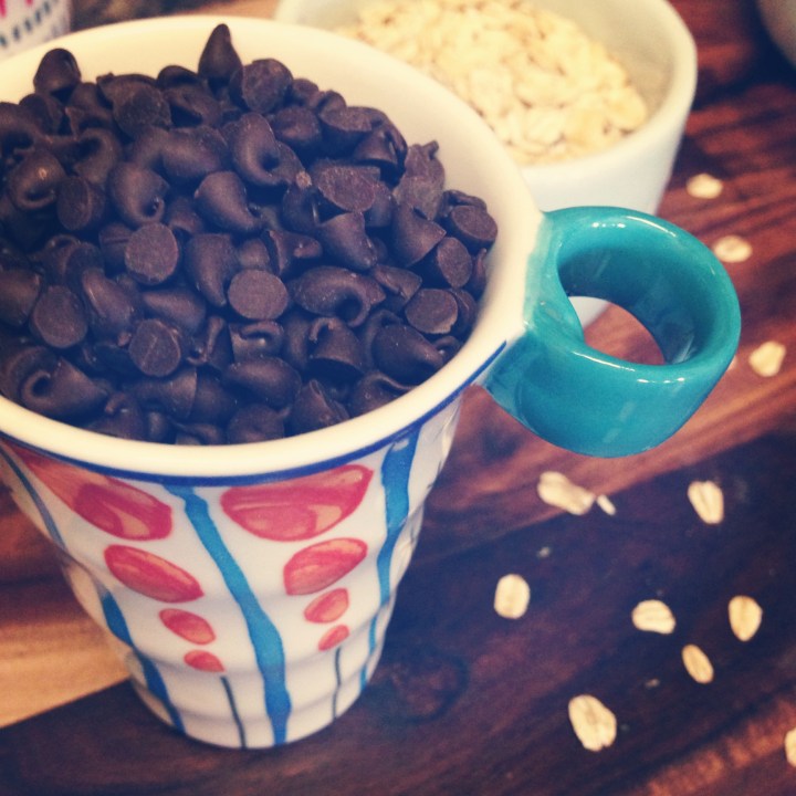 Moist Chocolate Chip Oatmeal Muffins