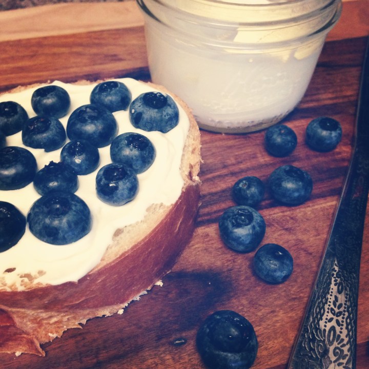 Fancy Grilled Cheese // Blueberry Cream Cheese