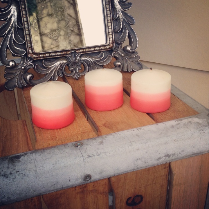 DIY Dip Dyed Ombre Candles