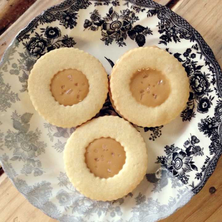 Salted Caramel Shortbread Cookies