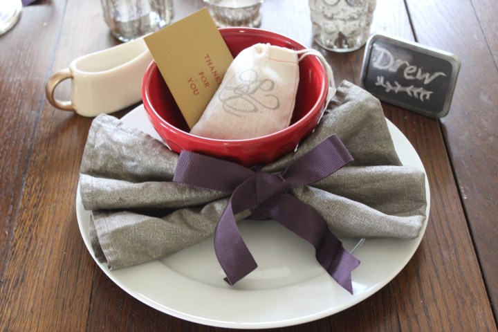 Burgundy and Plum Thanksgiving Tablescape with Hello Homebody and Gusto & Grace 