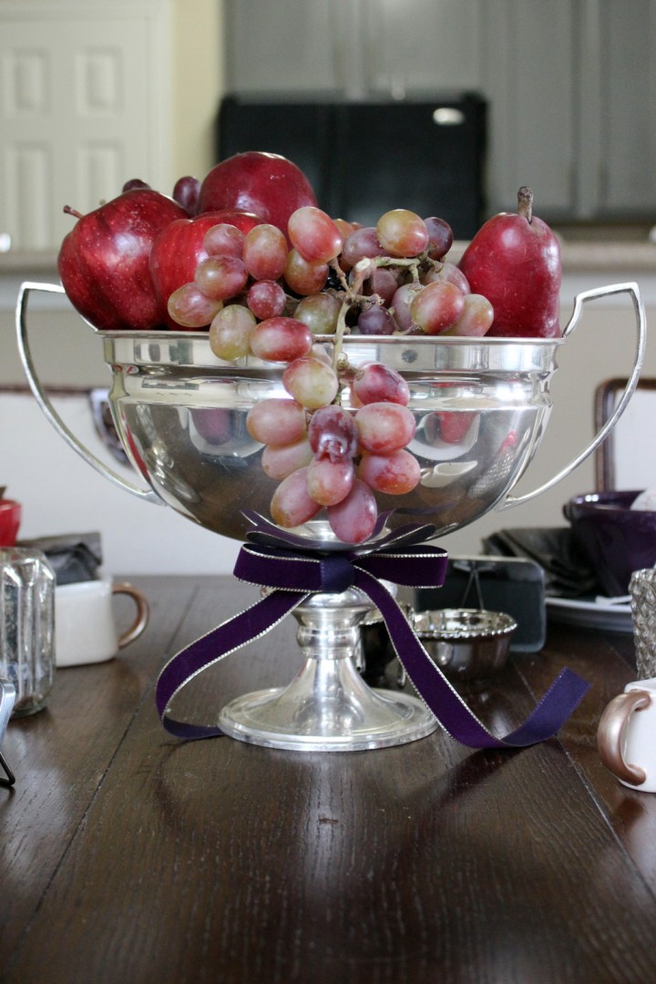 Plum and Burgundy Centerpiece