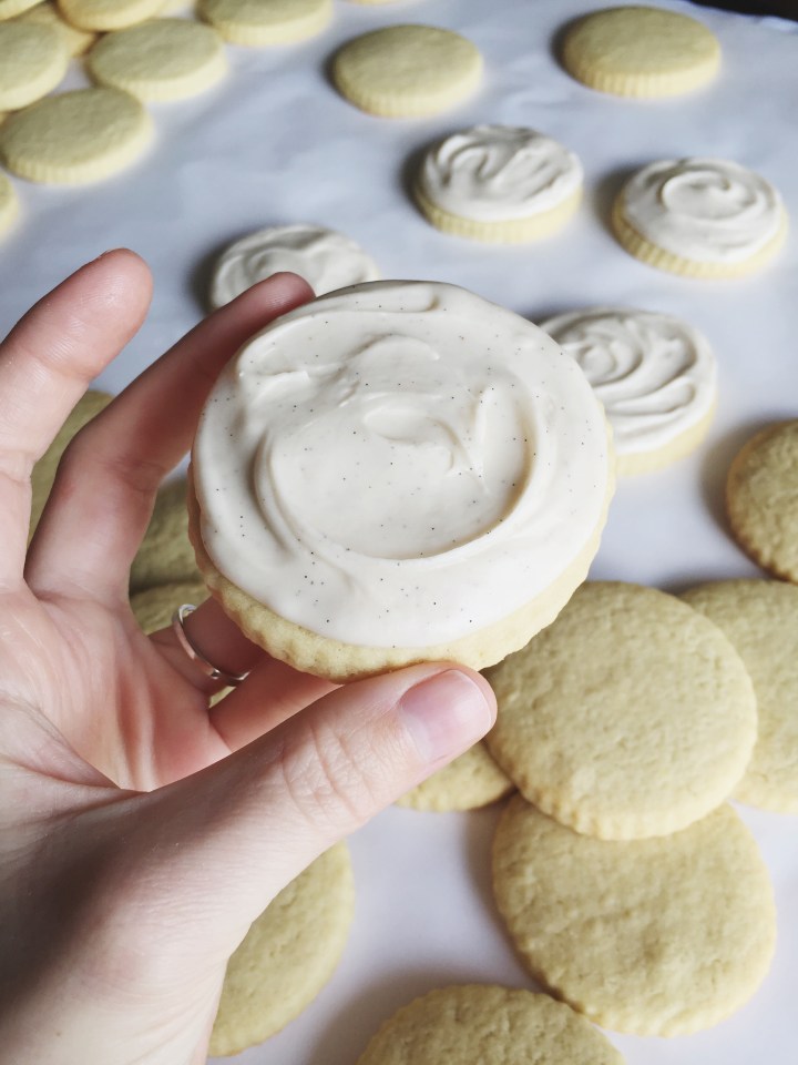 Homemade Sugar Cookies with Vanilla Bean Icing